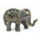 Statuette éléphant trompe en l'air en laiton 12cm