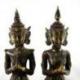 Statuettes Couple Rama et Sita en laiton 20cm. Divinités Hindoues