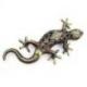 Salamandre / Gecko en laiton 33cm. Statue déco artisanat du monde.