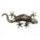 Salamandre / Gecko en laiton 33cm. Statue déco artisanat du monde.