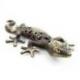 Salamandre / Gecko en laiton 33cm. Statue déco artisanat du monde.