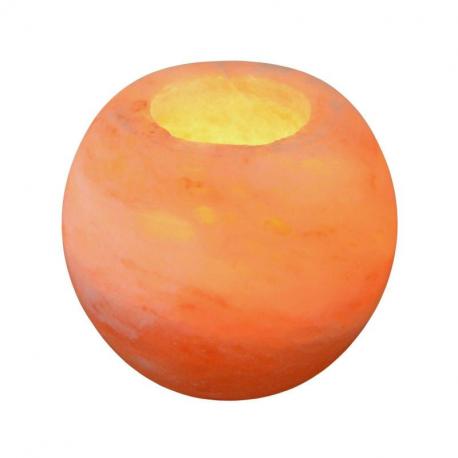 Bougeoir en Cristal de Sel de l'Himalaya forme sphère 900g
