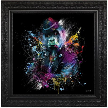 Tableau encadré Singe 2, Binet, 89x89cm avec encadrement