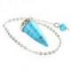 Pendule cône poli - Turquoise (Howlite)