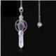 Pendule Merkaba en Améthyste et pointe en Cristal de roche