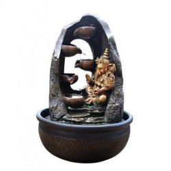 Grande fontaine d'intérieur Mystic Ganesh 40cm + éclairage Led