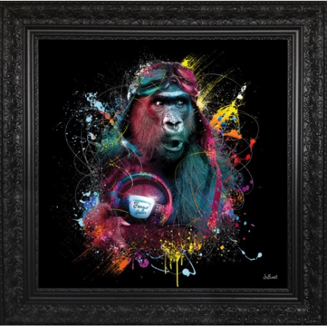 Tableau encadré Fangio Gamer, Binet, 89x89cm avec encadrement