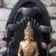 Grande fontaine d'intérieur Bouddha Chakra 40cm à éclairage Led