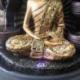 Grande fontaine d'intérieur Bouddha Chakra 40cm à éclairage Led