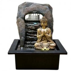 Fontaine décorative Bouddha Zen Dao 25cm à éclairage Led