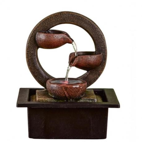 Fontaine d'intérieur moderne Zen Terai avec éclairage Led