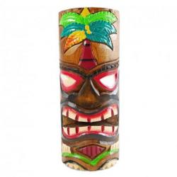 Totem Tiki 25cm en bois motif Palmier
