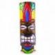 Grand Totem Tiki 50cm en bois, motif surf et ananas