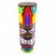 Grand Totem Tiki 50cm en bois, motif surf et ananas
