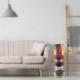 Grand Totem Tiki 50cm en bois, motif surf et ananas