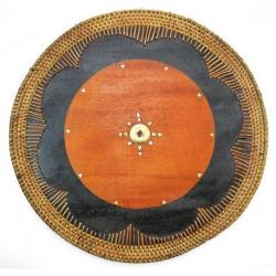 Set de table Rond en Bois et Rotin ø30cm - Vannerie de Lombok