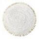 Set de Table Blanc ø35cm en Jonc de mer et coquillages | Déco de Table Ethnique Bohème