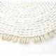 Set de Table Blanc ø35cm en Jonc de mer et coquillages | Déco de Table Ethnique Bohème