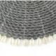Set de table ø35 cm en jonc de mer tressé et coquillages, décoration de table exotique - coloris noir