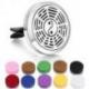 Diffuseur de parfum pour voiture à clipser + 10 buvards - Modèle Yin Yang argenté