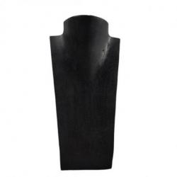 Déclassé - Buste Présentoir à colliers en bois massif noir 25cm