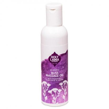 Huile de massage ayurvédique "Bonheur" 100ml au Romarin, sauge sclarée et citron | Holy Lama Huile de massage ayurvédique "Bonheur" 100ml au Romarin, sauge sclarée et citron | Holy Lama