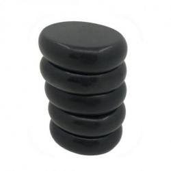 Coffret de massage aux pierres chaudes. 5 galets de basalte.