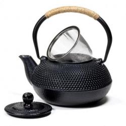 Théière Tetsubin en fonte noire style japonais - 0.6L