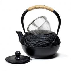 Théière Tetsubin en fonte noire style japonais - 1.2L