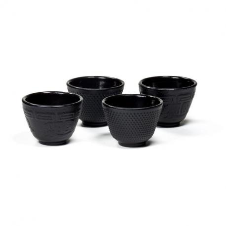 Lot de 4 tasses à thé Tetsubin en fonte style japonais