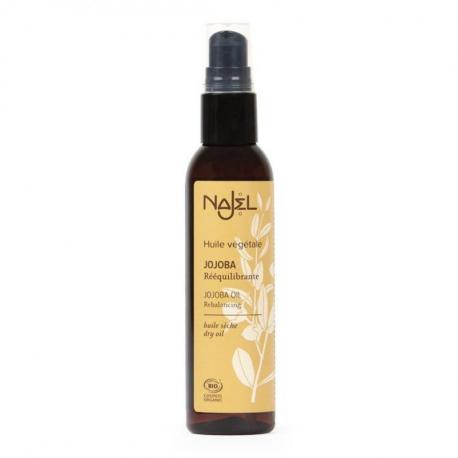 Huile de Jojoba bio rééquilibrante pour visage, corps et cheveux gras 80ml - Najel Huile de Jojoba bio rééquilibrante pour visage, corps et cheveux gras 80ml - Najel