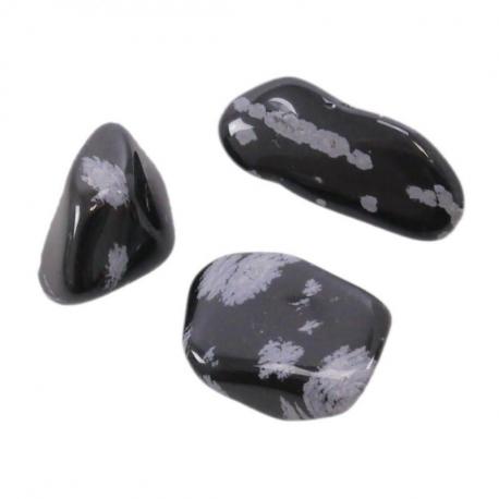 Obsidienne neige - Pierres roulées 40/50g