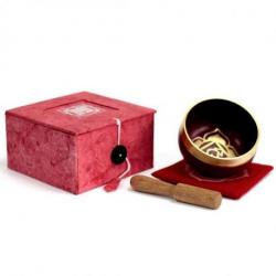Bol chantant tibétain -  Coffret cadeau rouge - Chakra Racine Bol chantant tibétain -  Coffret cadeau rouge - Chakra Racine