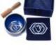 Bol chantant tibétain -  Coffret cadeau bleu - Chakra Frontal (3ème œil)