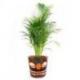Cache-pot "Tiki" en bois motif ananas