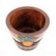 Cache-pot "Tiki" en bois motif ananas