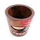Cache-pot "Tiki" en bois motif fleur