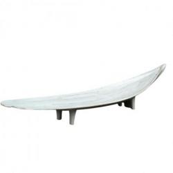 Coupe en Feuille de cocotier - Centre de Table ou Vide-poche - Coloris Blanc