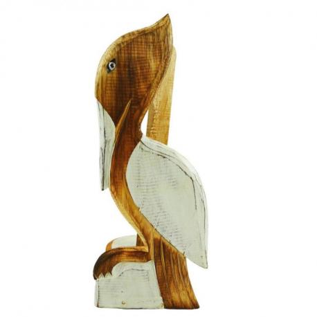Dérouleur à Essuie-tout Décoratif Pélican en Bois