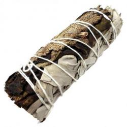 Bâton de fumigation Sauge Blanche & Sauge Noire Armoise - Smudge +/- 30g Bâton de fumigation Sauge Blanche & Sauge Noire Armoise - Smudge +/- 30g