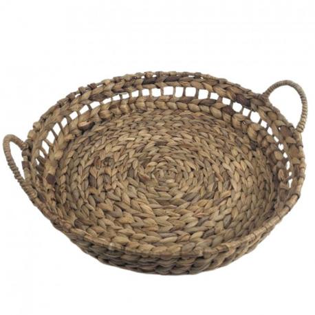 Grand plateau rond en abaca ø43cm - Déco de table ethnique chic