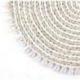 Set de table rond en jonc de mer et coquillages - Coloris naturel et blanc