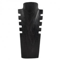 Déclassé - Présentoir à colliers cranté en bois noir 30cm