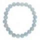 Bracelet Aigue-marine AAA - boules 8mm