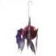 Photophore Poisson 20cm en métal à suspendre - Coloris Violet
