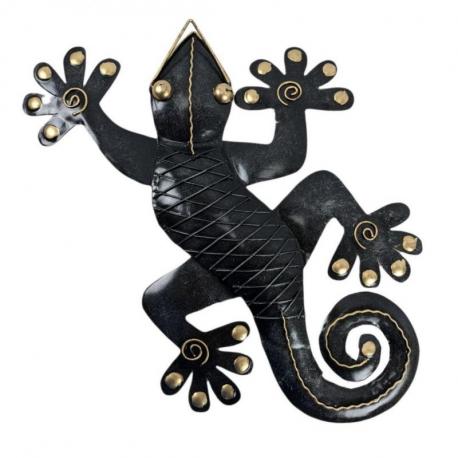 Gecko en Fer forgé artisanal 35cm - Décoration murale