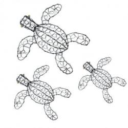 Les 3 Tortues murales en métal forgé artisanal 20/25/30cm