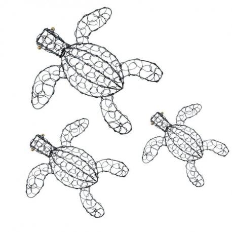 Les 3 Tortues murales en métal forgé artisanal 20/25/30cm