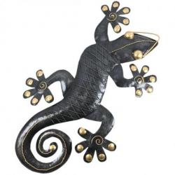 Gecko en métal forgé artisanalement 50cm. Décoration murale