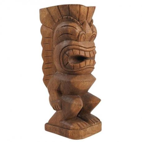 Tiki Ku Polynésien en bois de Suar 20cm